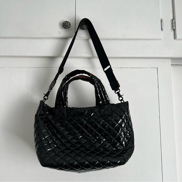 MZ Wallace Handbags - MZ Wallace Black Lacquer Quilted Bag